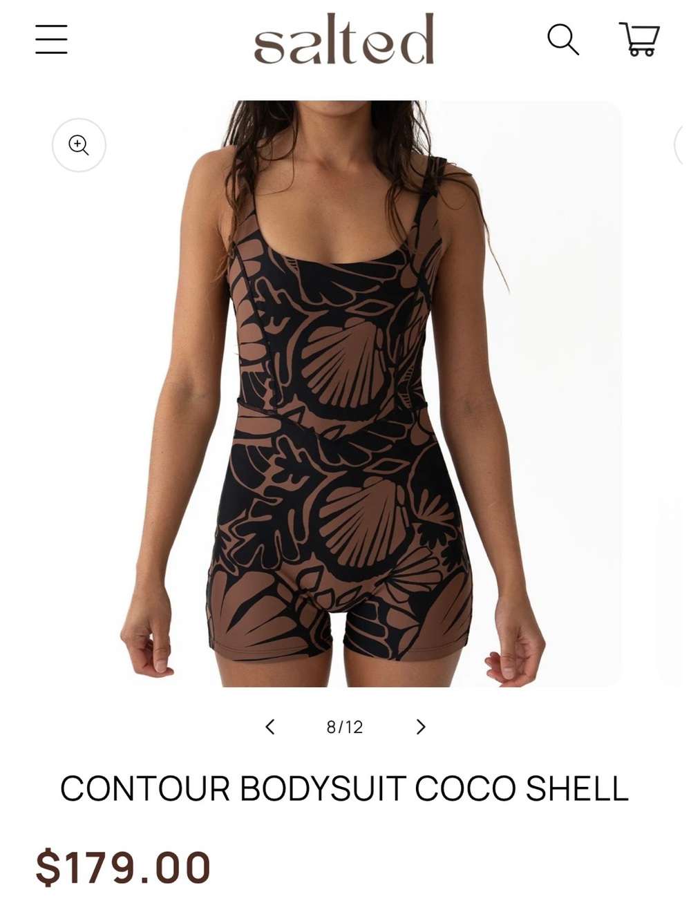 Contour Bodysuit Coco Shell — Black & Brown - Picture 3 of 4